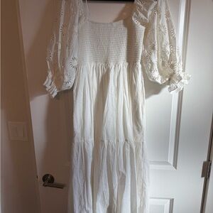 Altar'd State White Maxi Dress